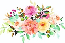 Rose flower sticker, decal