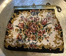 Vintage Tapestry Bag 1950’s Floral VGC 🩷