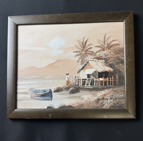 Vintage original signed oil - original,