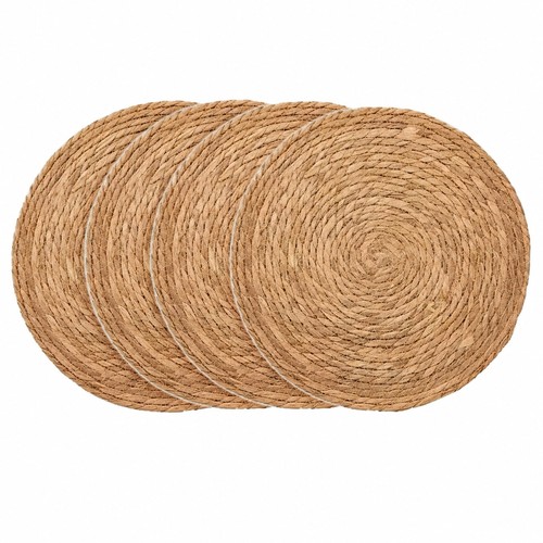Pcs round woven placemats - 4,