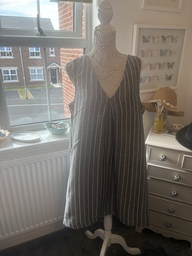 Next black striped linen mix - black,