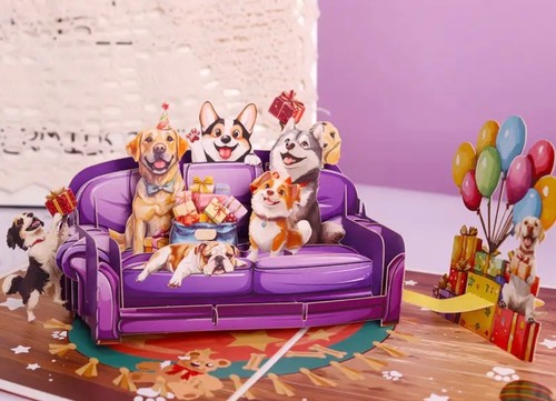 Birthday card pop - 3d,