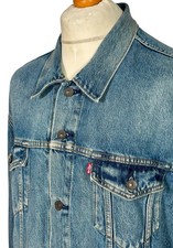 Levi's Strauss Premium Trucker Jacket Size 2XL XXL Mid-Blue Fantastic Condition