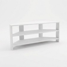 White Corner TV Unit Modern