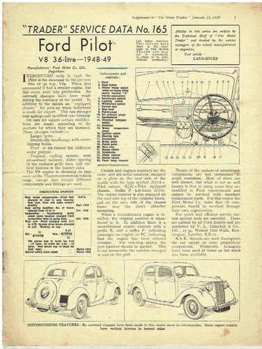 Ford pilot litre - pilot, saloon