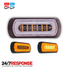 Amber Halo Ring Dual Function LED Strobe & DRL /Marker Light 12V 24V Truck Kelsa