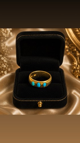Antique 18k gold turquoise - 18k,
