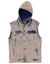 Zara Mens Hooded Denim Gilet