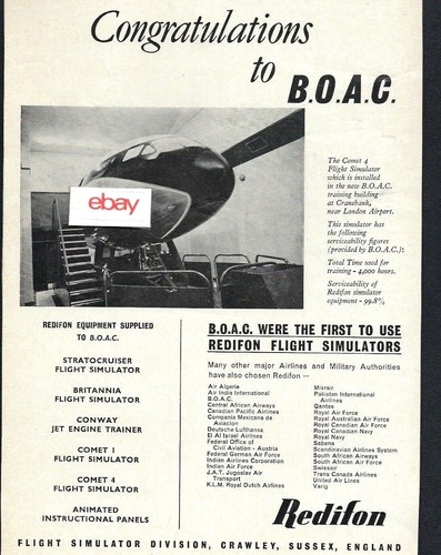 Boac 1961 havilland comet - de,