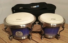 Pearl Primero Pro Bongos Blue Occasion with Inc Gigbag, 8.5" X 7" Heads