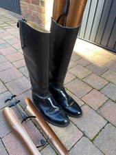 Women's Rectiligne Long Leather Riding Boots Size 42