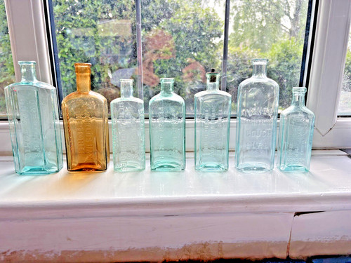 Vintage lot auqa - blue, amber
