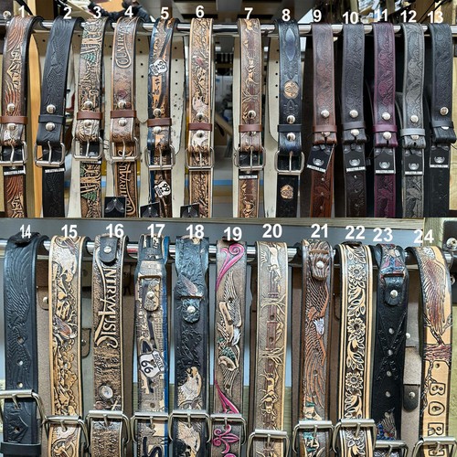 American leather belt - leather, men