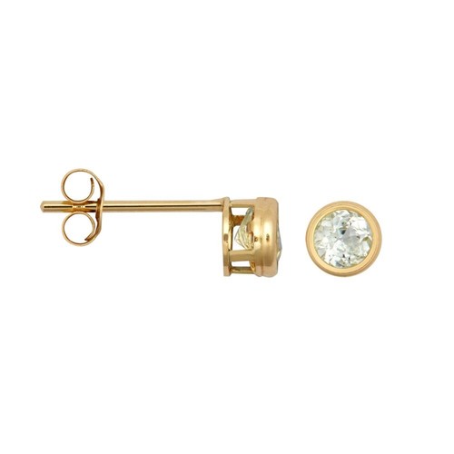 9ct gold blue - , stud