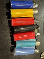 7x Used Clipper Lighters Gas Lighter Refillable No Gas!