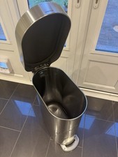 Simplehuman 45L Slim Pedal Bin With Liner Rim, Brushed Stainless Steel