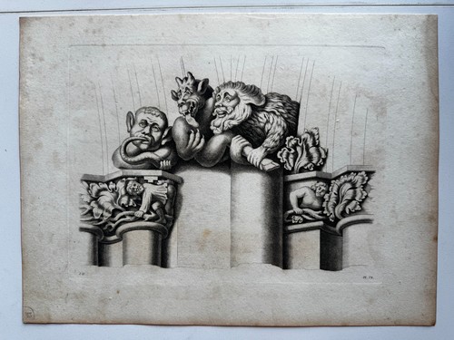 Antique engraving gothic - engraving,
