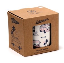 Tea Infuser Mug With Lid Genuine VW Merchandise Official Volkswagen Camper Van