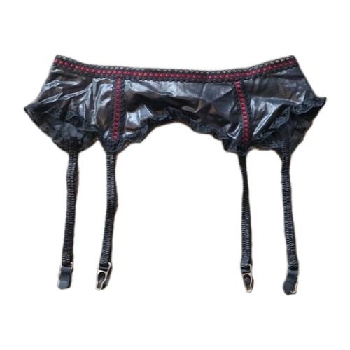 Vtg black lace garter - vtg,