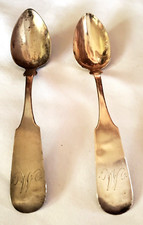 Coin Silver Fiddle Spoons 2