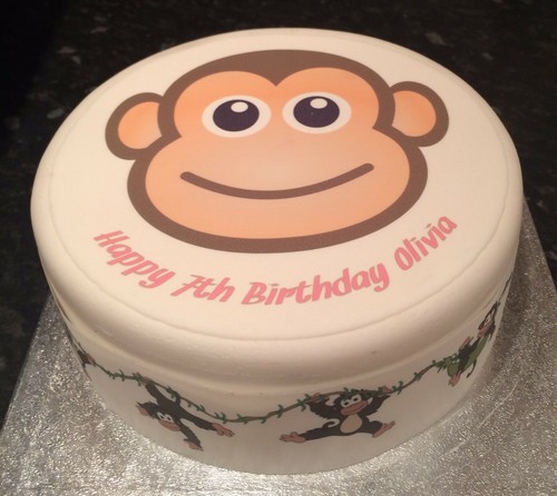 Monkey pre cut edible icing - monkey,