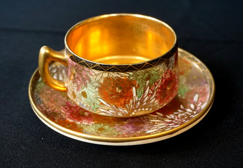 Beautiful satsuma cup and - satsuma,