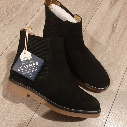 Joules black suede chepstow - black,