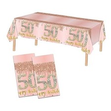 2pcs pink rose - pink, 50th