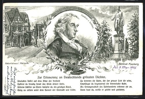 Artist postcard portrait - , of