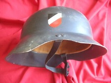 German WWII Gladiator style ear cut-outs helmet Civil Def WW2 film prop repro GC