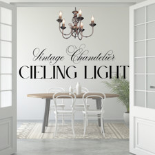 Classic Center Twist Chandelier Ceiling Light - Black and Antique Brass 3, 5 Arm