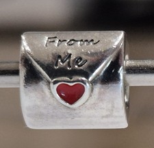 Genuine Pandora 925 Charm “TO MY LOVE FROM ME” Love Letter Silver & Red Enamel