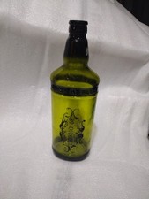 Vtg Green Imperial Blue Seagram's Mallet Bottle Printed W/ "1869-NO. 68" INV #81