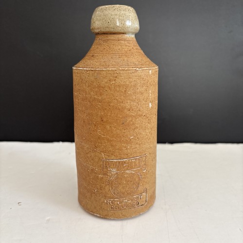 White bottle earthenware - ,