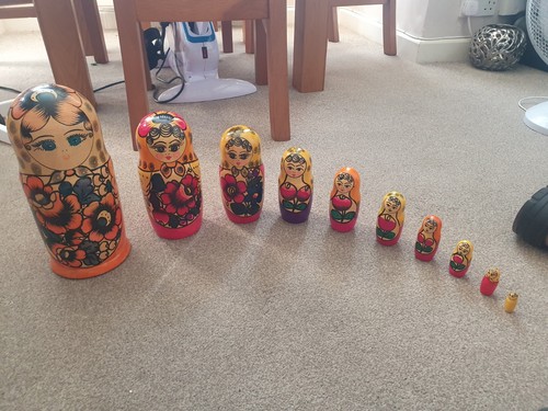 Vintage hand painted - painted, wooden