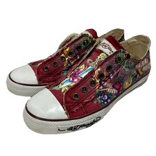Vtg Y2K Ed Hardy Red Low Slip