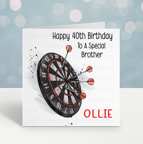Personalised darts birthday - darts,