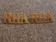 Pair Of WW1 Royal Horse Artillery RHA Shoulder Titles #2