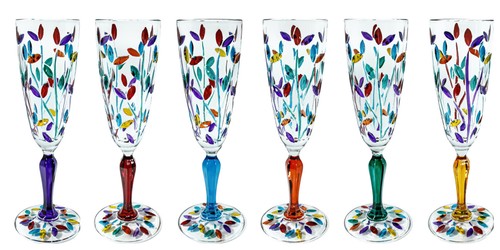 Set six murano glass - murano,