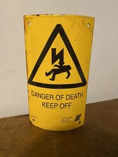 VINTAGE ENAMEL DANGER OF DEATH