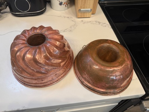 Copper jelly mold antique - jelly,