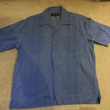 Top man MOTO Blue Short Sleeve Shirt Four Pockets Blue Bowling?