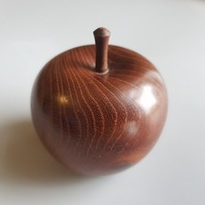 Apple wood figural art sculpture turned hand carved fruit woodworking England
