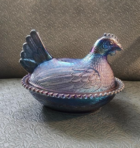 Indiana glass iridescent blue - indiana,