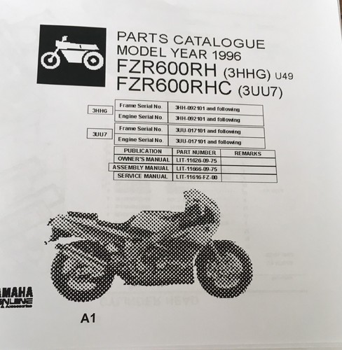 Yamaha fzr 600 3hhg rhc - fzr,