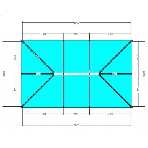 Atlas 3m aluminium - 5.5m, roof