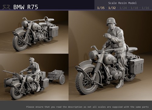 Bmw r75 ww2 motorcycle - motorcycle, (with