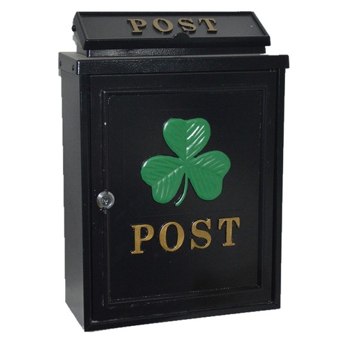 Green clover wall mounted post - green,