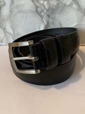 Luxury Black Snake Skin Pattern 100% Leather High Quality Men Belt