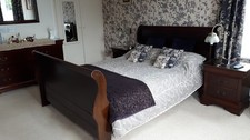 Vintage bedroom suite with king size sleigh bed